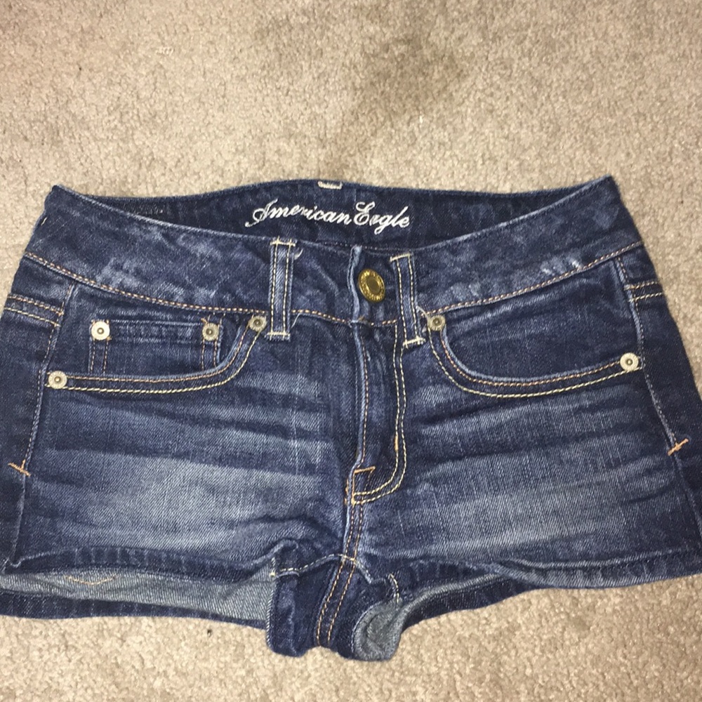 Dark wash jean American Eagle shorts